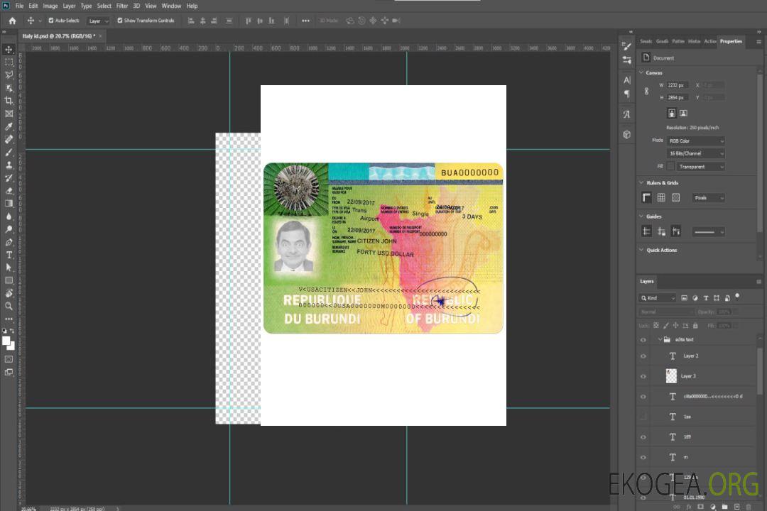 Visa de voyage BURUNDI template